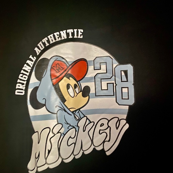 Mickey Mouse Jeggins Black with white layered on sleeves and bottom . - Picture 3 of 6